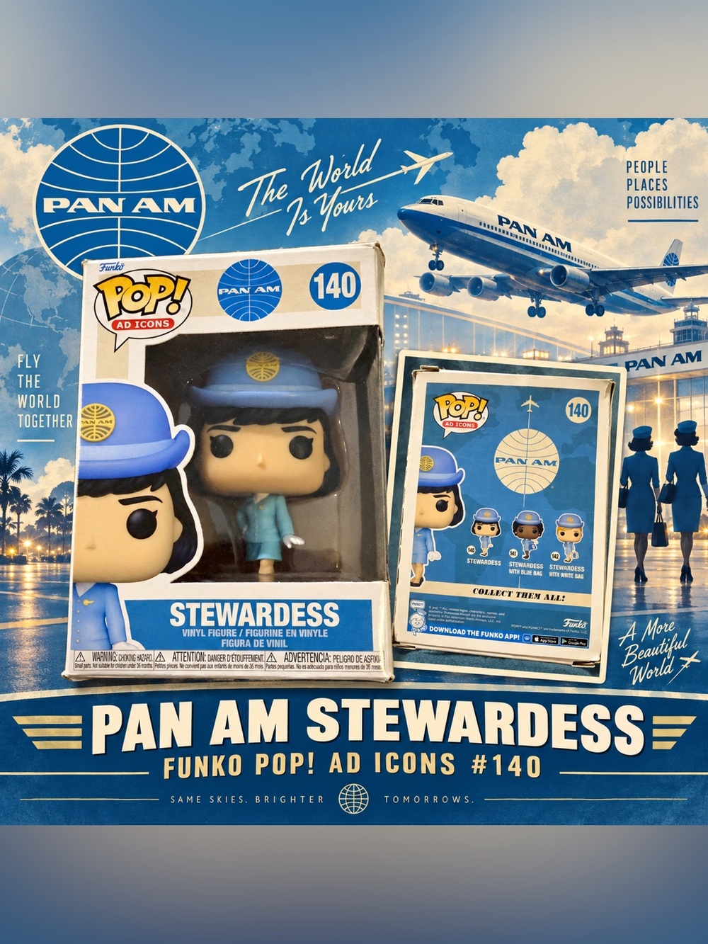 Funko Pop! Ad Icons Pan Am Stewardess #140 Vinyl Figure